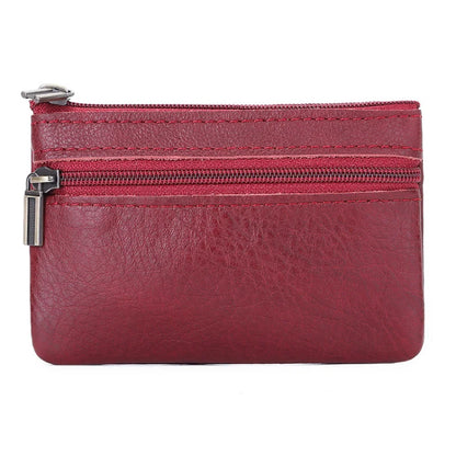 New Cow Leather Men's And Women's Change Vintage Coin Bag Headphone Purse Storage Mini Bag For Man And Woman