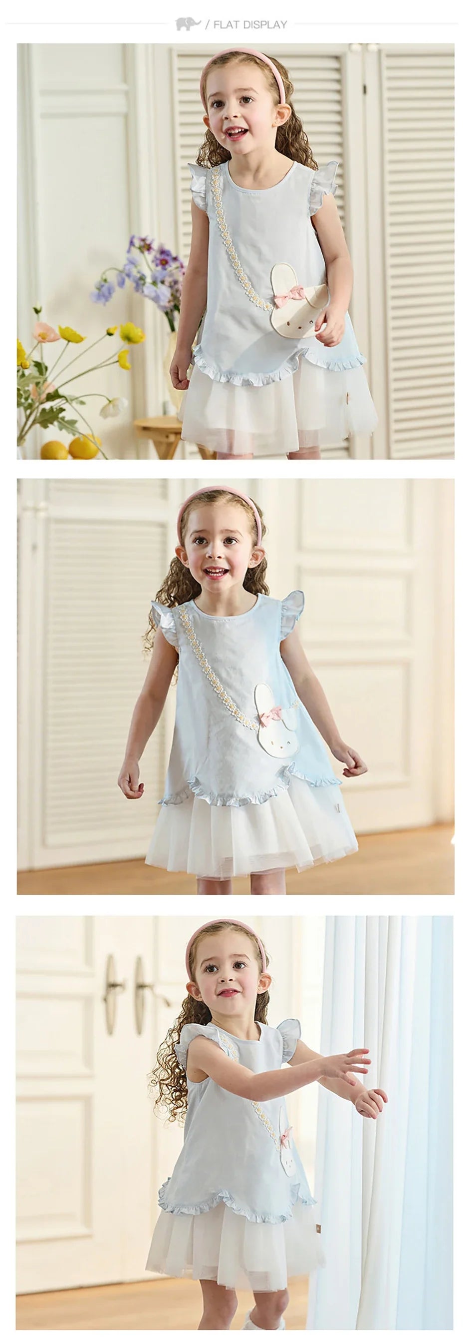 Girl's Summer Vest Mesh Dress Sweet Cute Children Sleeveless Princess Dress Fashion Cotton Party Outdoor DB2261316