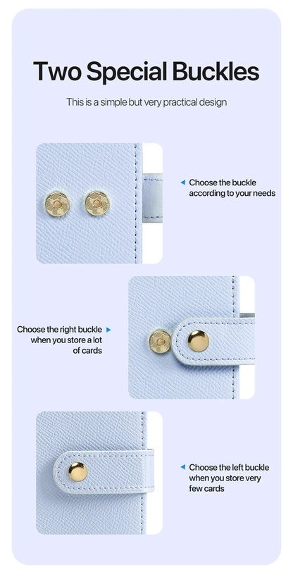 2in1 Magnetic Detachable Wallet Folio Case for iPhone 17 Pro Max/17 Air/16plus 15Leather Cover with Card Slots & Clasp