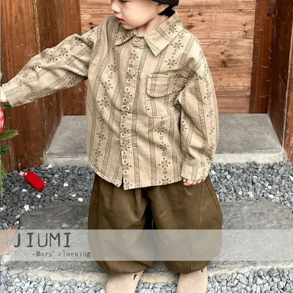 Korean Children Clothing Autumn Sets  Sweater Vest + Shirts+Pants 3Pcs Suit Spring Baby Soft Cotton Outfits Kid Casual Tracksuit
