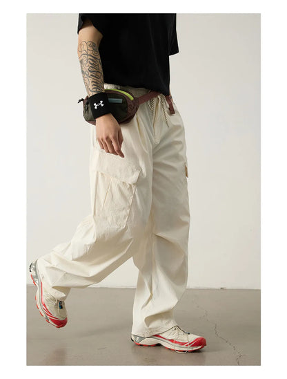 Unisex Outdoor Quick Dry Lightweight Techwear Hiking Cargo Pants Loose Fit Casual Sports Spring Summer Thin Long Pants Trendy
