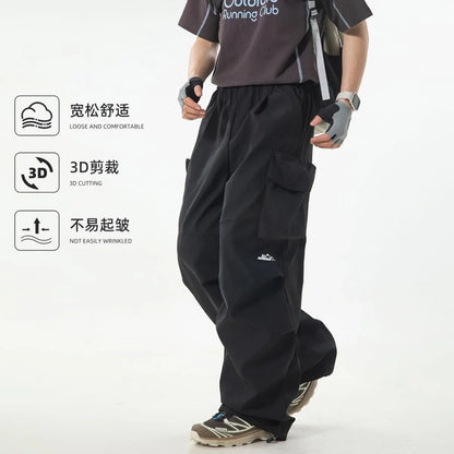 New Trendy New Men's Spring/Summer Breathable Outdoor Cargo Parachute Pants Leisure Hiking Mountaineering Water-resist Pants