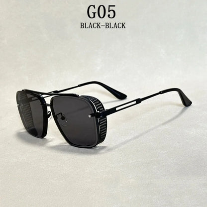 New Punk Square Sunglasses For Men Vintage Fashion Glasses Retro Steampunk Sunglasses Women Trendy Gafas De Sol Hombre Zonnebril
