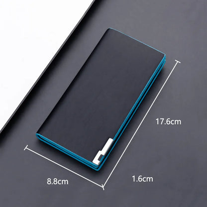 New Men's Wallet Thin Slim Wallet Long Male Business Clutch Bag Coin Purse Luxury Brand Men Wallet Carteira Masculina Cardholder