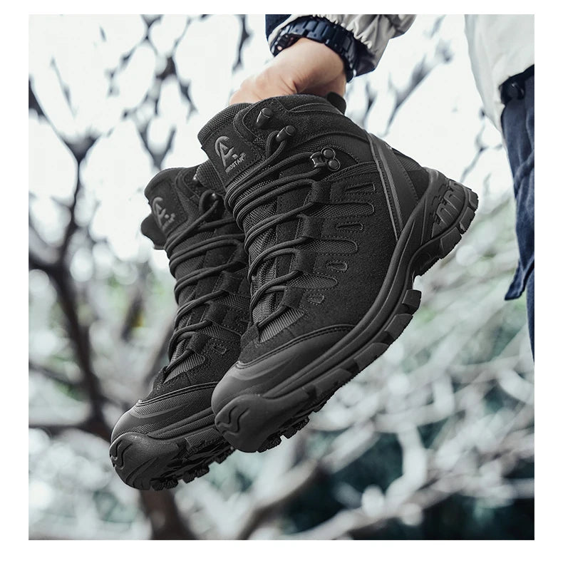 New Men Tactical Boots Waterproof Work Military Safety Hiking Casual Ankle Outdoor Forest fire fighting Desert Climbing Hunting