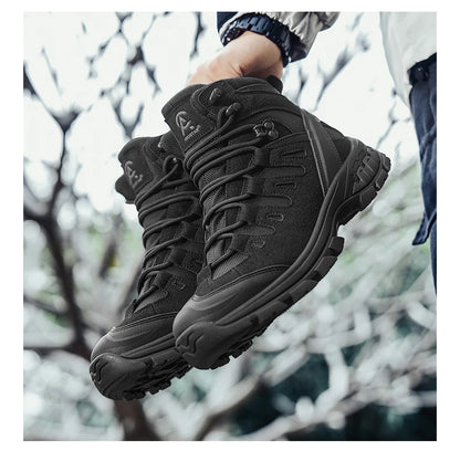 New Men Tactical Boots Waterproof Work Military Safety Hiking Casual Ankle Outdoor Forest fire fighting Desert Climbing Hunting
