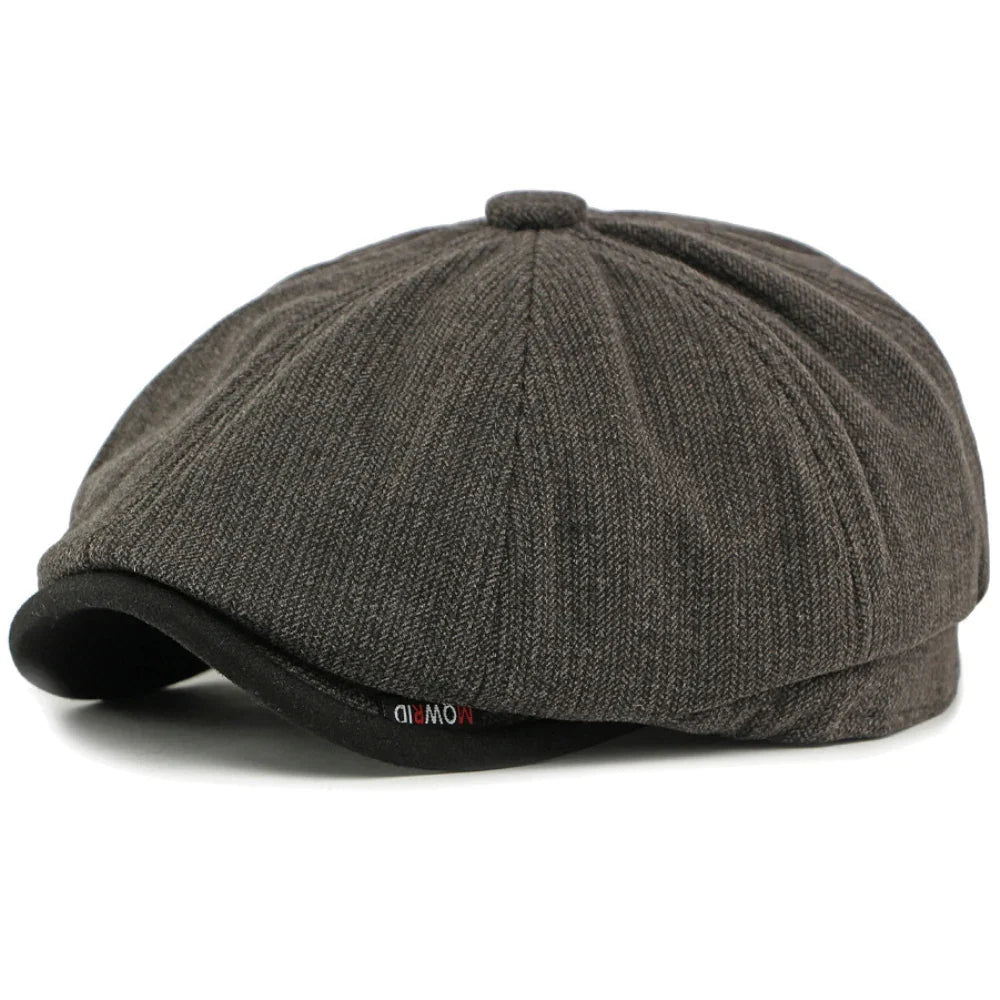 Beret Cap Men Women Autumn Winter Hat Thick Warm Artist Painter Wool Beret Hat Male Female Flat Octagonal Cap Mens Berets