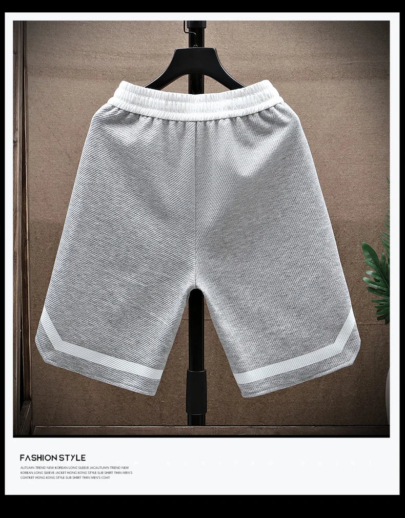 2025 Summer Men's Running Shorts Casual Jogging Sport Short Pants patchwork Print Drawstring Loose Dry Gym Sports Shorts