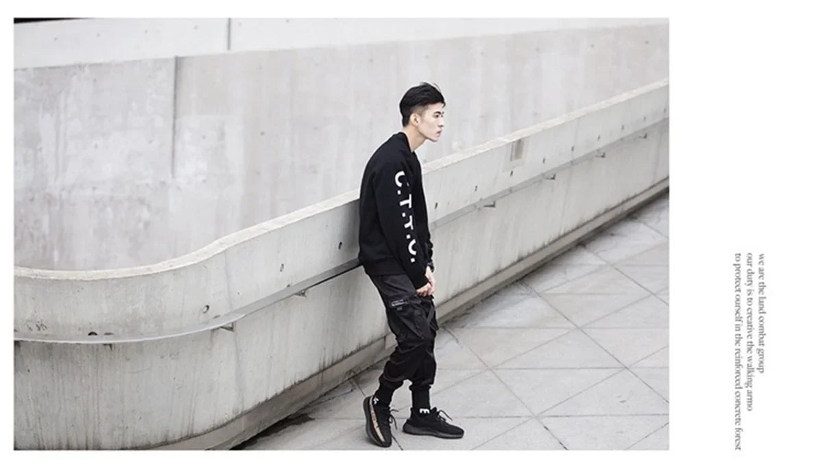 Black Hip Hop Cargo Pants Summer Versatile Fashion Brand Trousers Fashion Loose Gothic Korean Sweatpants Streetwear Males