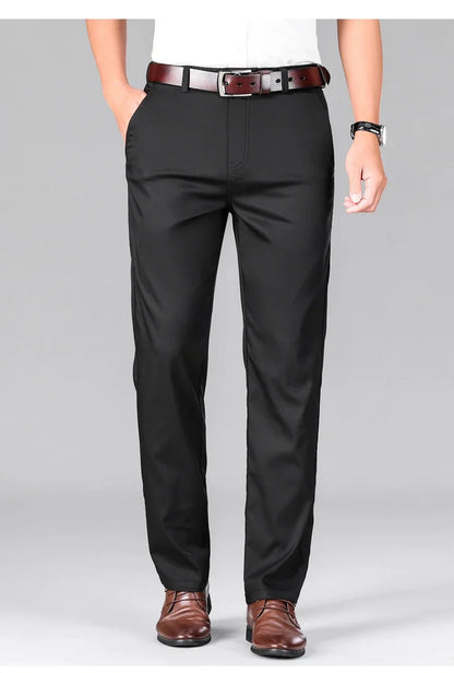 2024 Summer New Men's Business Thin Straight Casual Pants Classic Style cotton Stylish Stretch Luxury Trousers Male Brand