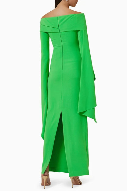 Customized Prom Dress Off The Shoulder Column Evening Gowns Long Sleeves Exquisite High Quality Occasion Formal Party Dress