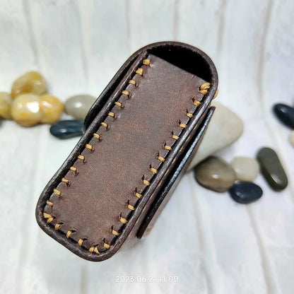 Multifunctional Key Holder Waist Bag Genuine Leather Car Key Case Folding Glasses Belt Pack Men Women 1652cg