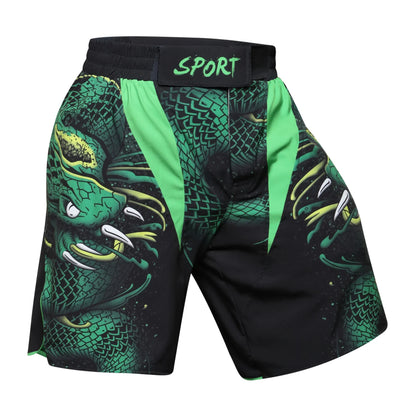 Training Fight Shorts Men's Boxing MMA Combat BJJ Grappling Fitness Muay Thai Kickboxing No Gi Shorts With Sublimation Printed