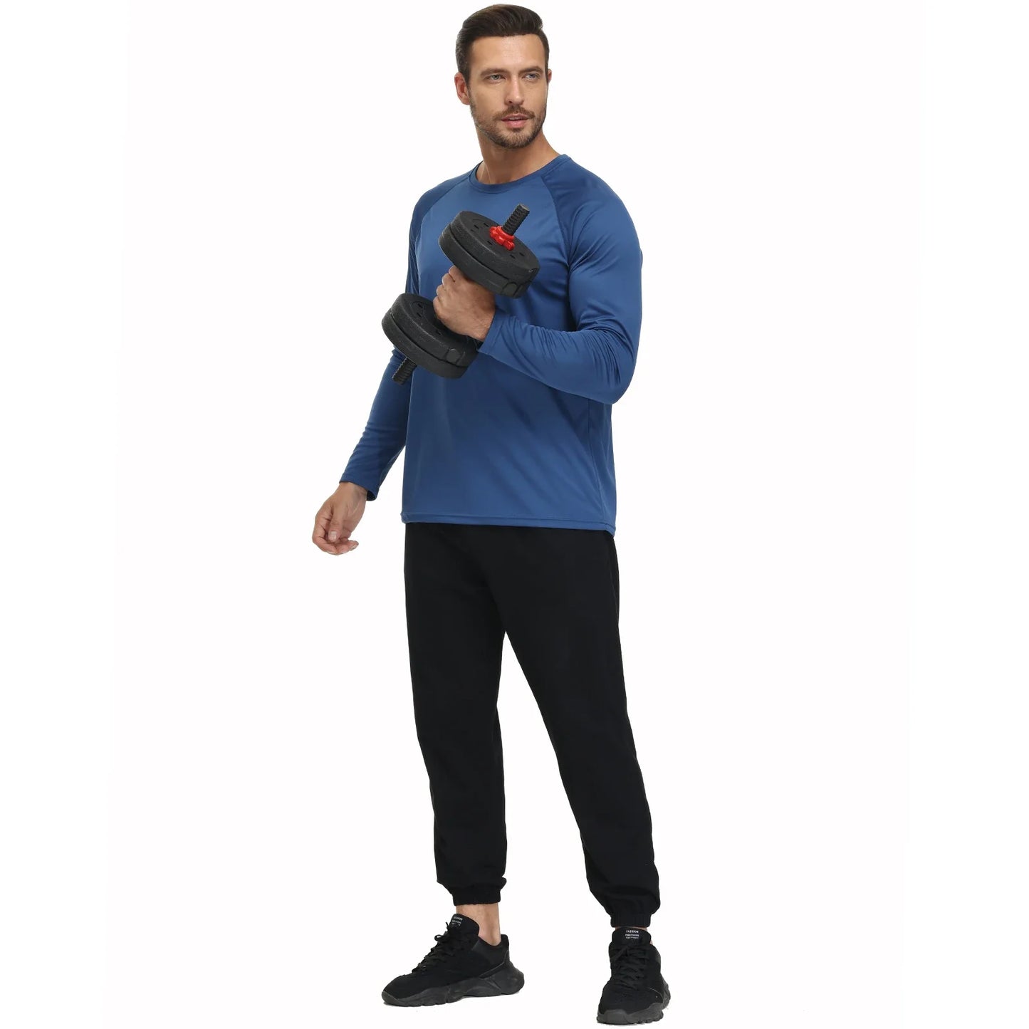 Men UPF 50+ Long Sleeve T-Shirt, Rash Guard Breathable Tops, Pullover Shirt for Sport Fishing Hiking Running Beach Surfing