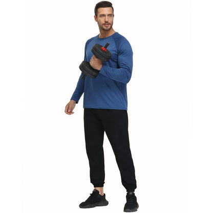 Men UPF 50+ Long Sleeve T-Shirt, Rash Guard Breathable Tops, Pullover Shirt for Sport Fishing Hiking Running Beach Surfing