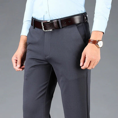 Spring Autumn Men's Casual Business Suit Pants Sports Stretch Suit Pants  Male Trousers Big Size Loose Straight Dress Pants