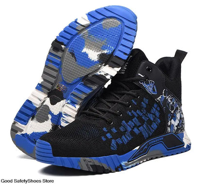 Work Safety Boots Men Work Shoes Steel Toe Safety Shoes Men lightweight Indestructible Boots Anti-puncture Work Sneakers Male
