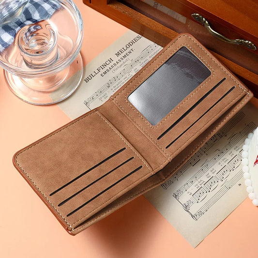 2026 Nouveau Portefeuille Homme Court Pince à Billets Zippé Cuir Souple Léger Simple