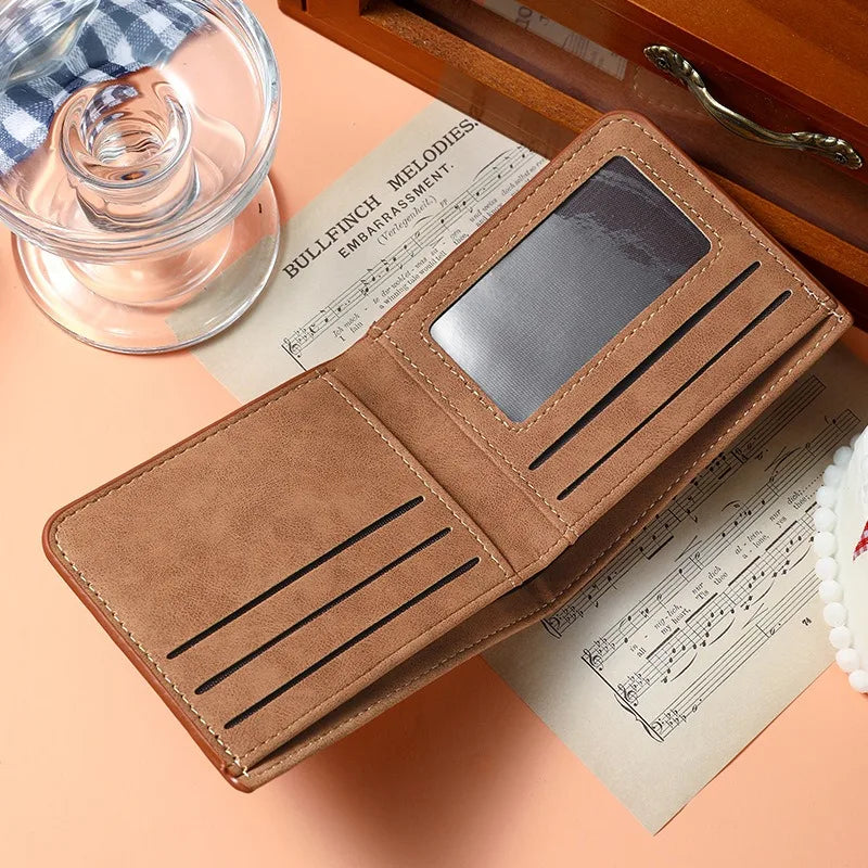 2026 Nouveau Portefeuille Homme Court Pince à Billets Zippé Cuir Souple Léger Simple