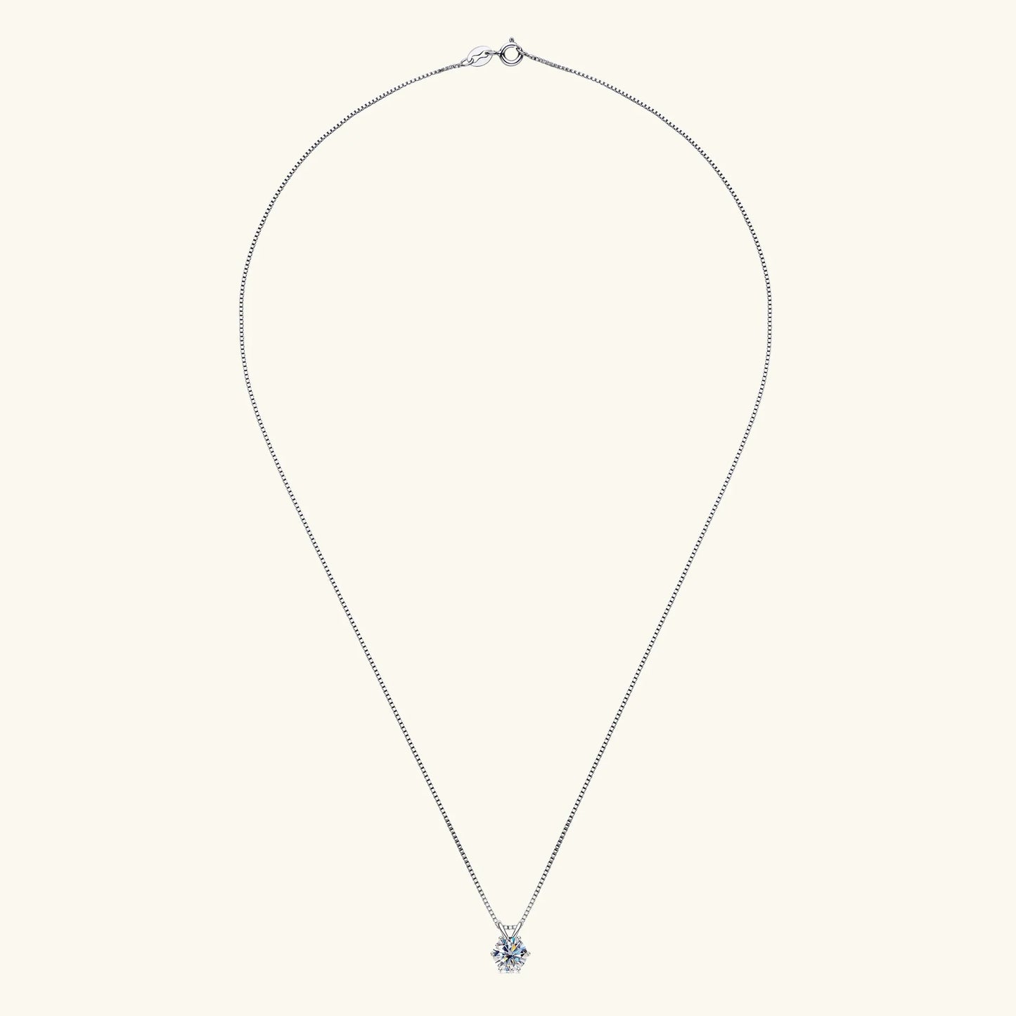 Moissanite Pendant Necklace 0.5-3CT D Color VVS1 6 Prong 925 Sterling Silver 18K Gold Plated Solitaire Necklace