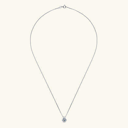 Moissanite Pendant Necklace 0.5-3CT D Color VVS1 6 Prong 925 Sterling Silver 18K Gold Plated Solitaire Necklace