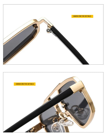 Fashion Punk Sunglasses Women Trendy Luxury Vacation Steampunk Sunglasses For Men Retro Glasses Gafas De Sol Hombre Zonnebril