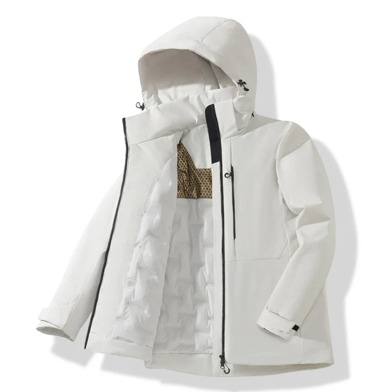 Warm Fleece Jacket Men Women Waterproof Windproof Winter Coat Unisex Outdoor Hiking Camping Skiing Climbing Windbreaker