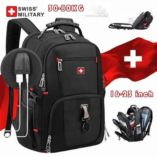 Laptop Backpack Waterproof USB Charge Port Swiss-style Multifunctional Rucksack Schoolbag Mochila Hiking Travel bag