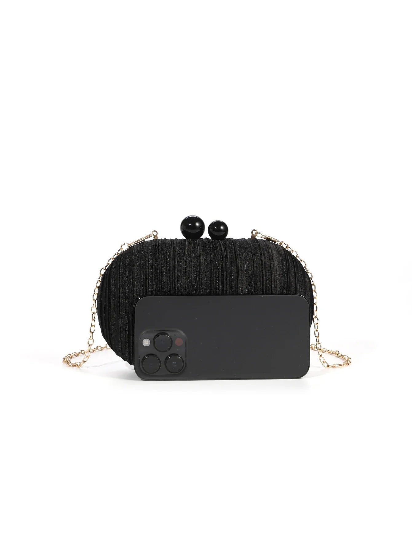 Elegant Satin Pleated Handbag 2025 New Niche Design Bridal Princess Ladies' Evening Bag Ceremony Cloth Round Purses and Clutches