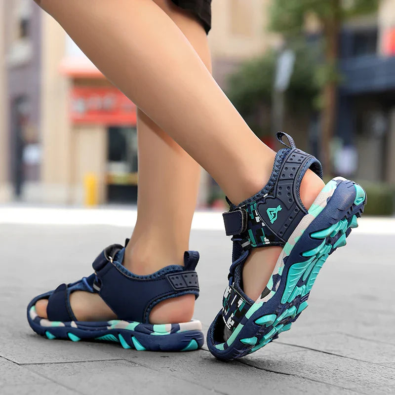 Fashion Kids Sandals Boys Shoes Non-slip Outdoor Breathable Summer Beach Sandails Children's Casual Walking Shoes