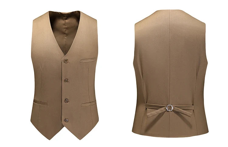 Vest for Men 17 Colors Solid Color Slim Single Breasted Waistcoat Business Fashion Casual High Quality Men Clothing Suit Vests