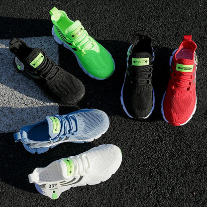Men Casual Sports Shoes Breathable Lightweight Sneakers Summer Outdoor Tennis Running Walking Shoes Male Vulcanized Shoes Man