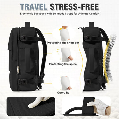 Luggage Cabin Bag, 40x30x20 Bag Men Women 15.6inch Laptop Bag Business  Travel Backpack，College School Backapck