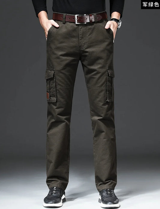 Casual Mens Cargo Pants  Baggy Clothing Multiple Pockets Khaki Black Safari Work Pants Tactical Military Trousers Pants For Male