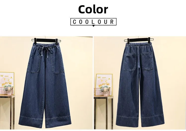 Women's High Waist Wide Leg Jeans Loose Comfortable Retro Sle Casual Versatile Straight Cut Trousers for Autumn Winter