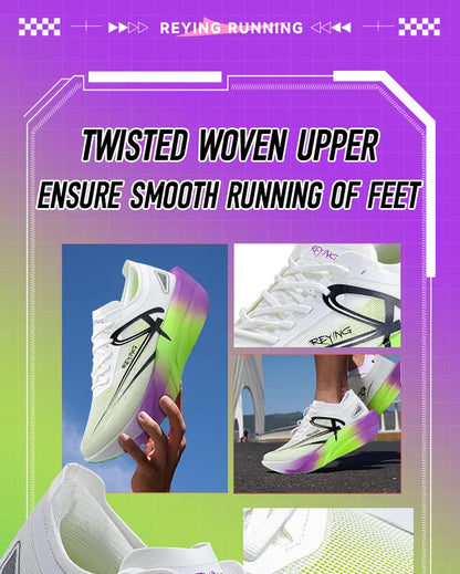 Marathon Full Length Carbon Plate Running Shoes Men Cushion Shock Absorbent Triple Rebound Outdoors Road Sports Shoes