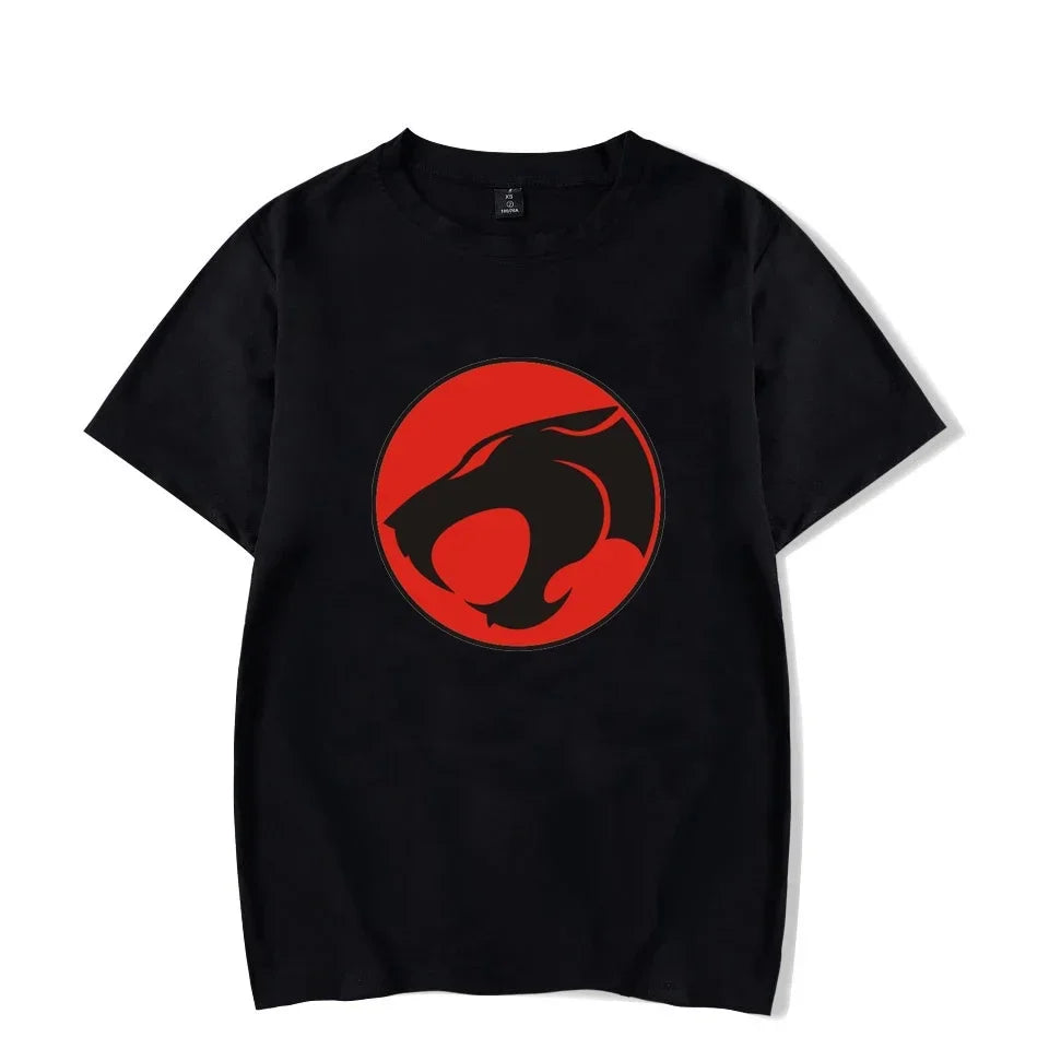 Luminous T-shirt Mens Fashion Casual Short Sleeve Round Neck Tops Mens Clothing Hipster Glowing ThunderCat T-shirt