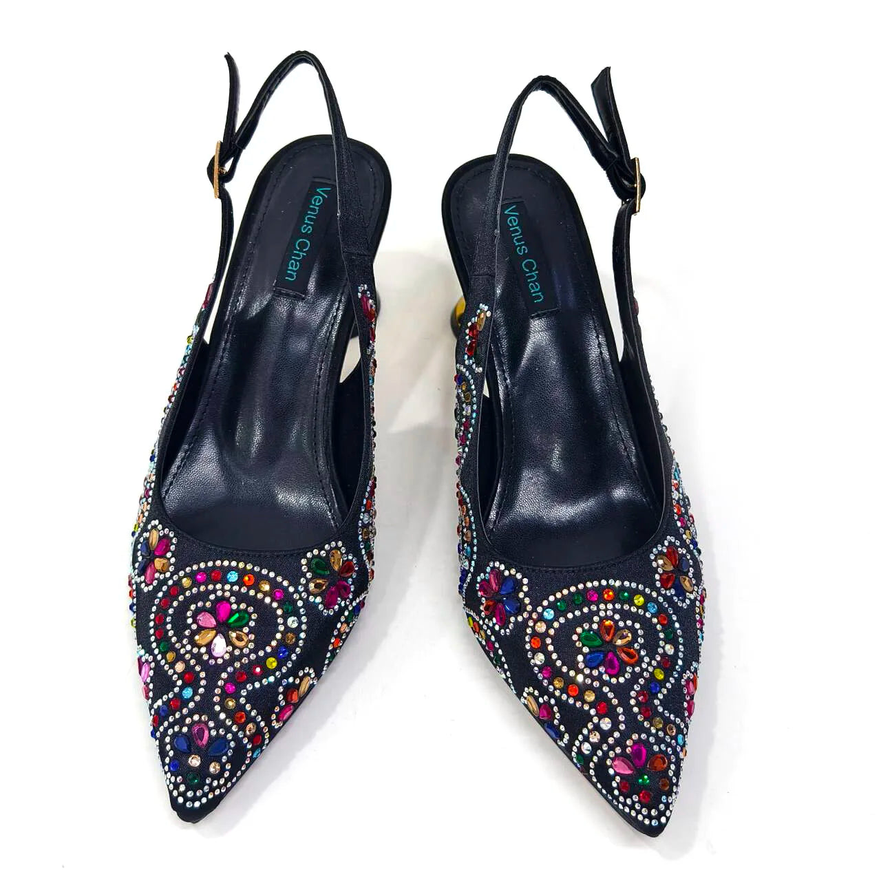 2024 Elegant Rhinestone Pointed-Toe Pumps With Matching Bag Set Large Capacity Bag for Women's Party High Heels