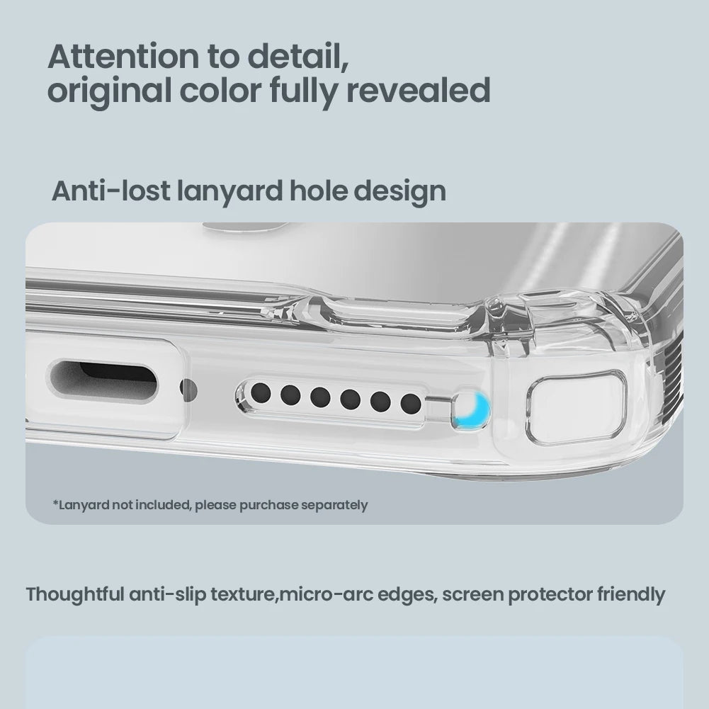 For iPhone 17 Pro Max 17 Air iPhone 16 Pro Max 16 Plus 17Pro Nature Pro Magnetic Transparent TPU Frame Cover Phone Case