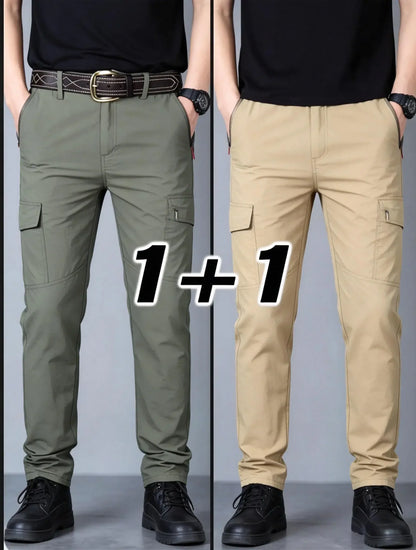 Military Tactical Pants Cargo Men Waterproof  2pieces Casual Pants Wear-resistant Multi-pocket Outdoor Hiking Work Trousers Male