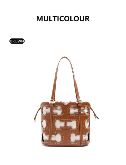 High-end Brand Women's Handbag Fashion Hollow 2026 New Large Capacity Simple Shoulder Bag