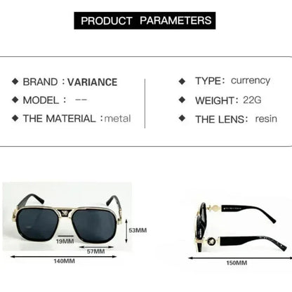 New Classic Fashion Metal Sunglasses for Men and Women Outdoor Travel Fishing Head Decorative Sun Glasses Lentes De Sol Mujer