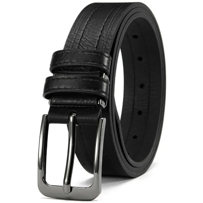 Men's Leather Fashion Classic Belt Metal Pin Buckle Casual Cowhide Men's Vintage Jean's Belts Gifts Belt for Women