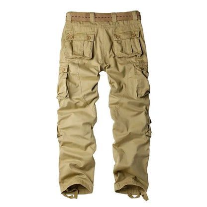 Multi-Pocket Work Pants Men Midweight Field Training Trousers Autumn 1/2Pcs Casual Cargo Pants Outdoor Tactical Hiking Trousers