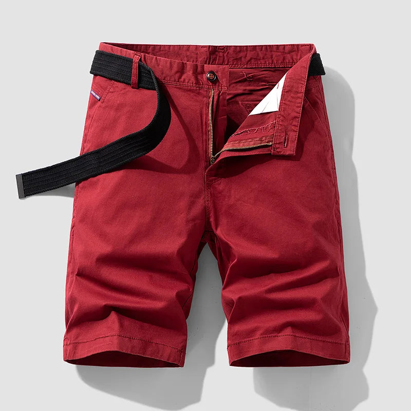 Men Summer Five Points Pants Male Trendy Loose Casual Daily Short Simple Fashion Versatile Solid Color Straight Leg Cargo Shorts