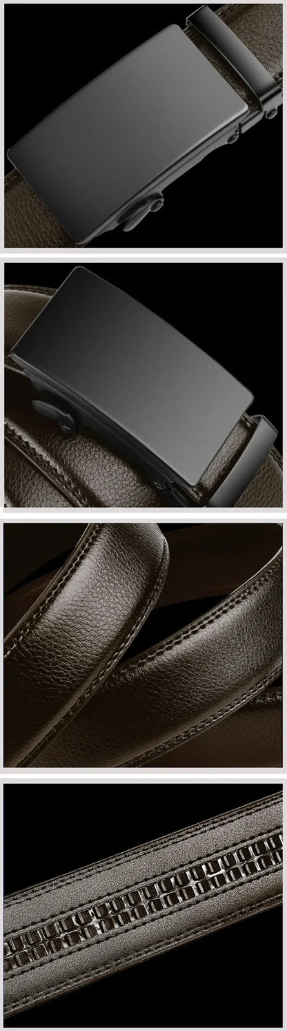 Men Belts Automatic Buckle Belt Famous Brand Business Belt Men Top Quality PU Luxury Leather For Men Leather Strap Casual For Me