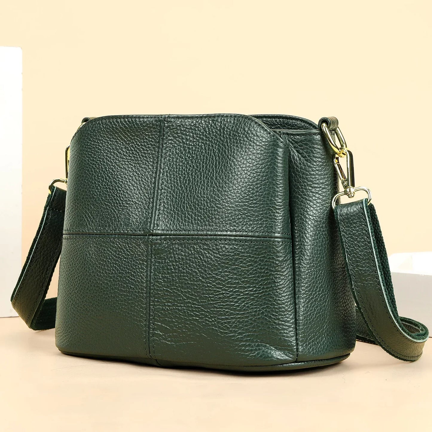 Genuine Leather Women Underarm Bag Versatile Shoulder Handbag Luxury Cowhide Female Crossbody Bag