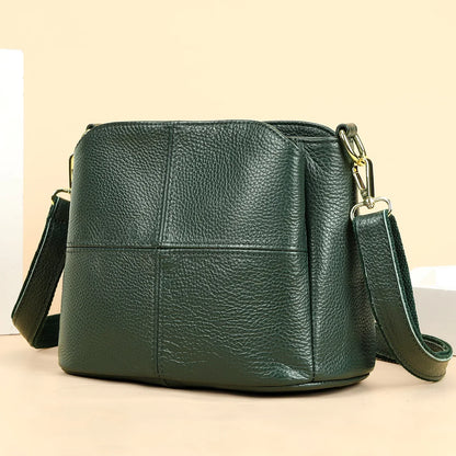 Genuine Leather Women Underarm Bag Versatile Shoulder Handbag Luxury Cowhide Female Crossbody Bag