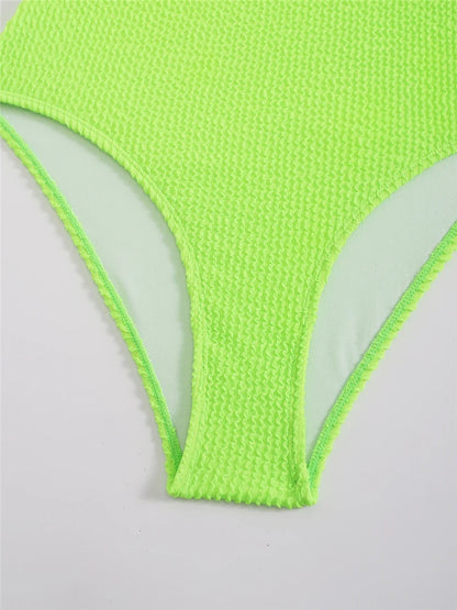 Slim V Neck Swimsuit Women 2025 New One Piece Vacation Swimwear Solid Bodysuit Female Bathers Swimming Monokini Summer Beachwear