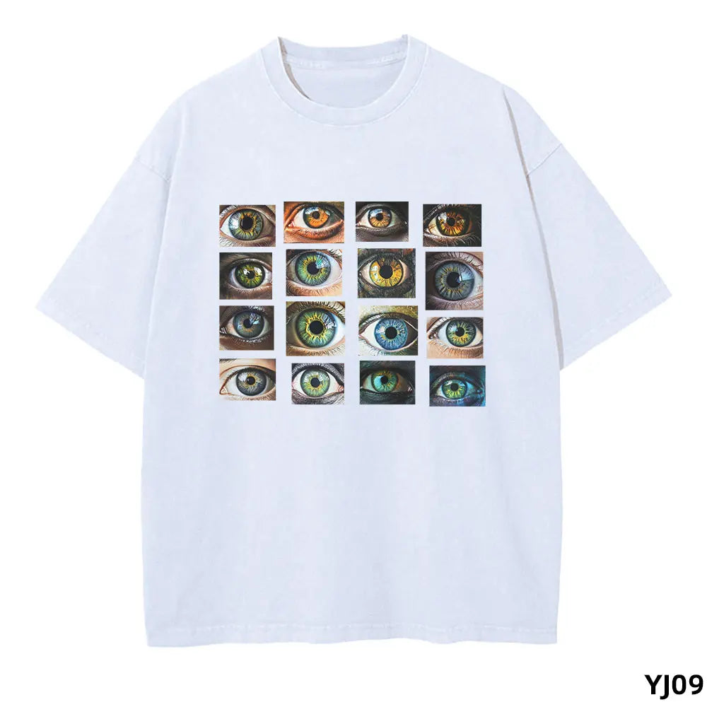 Anime Pain Printed T Shirt Men Retro Washed 100% Cotton Tops Tees Harajuku Tshirt 2023 Streetwear Hip Hop Male T-shirts